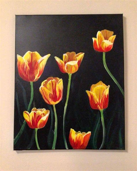 Simple Flower Canvas Paintings
