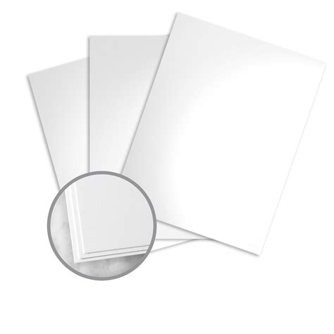 White Paper - 8 1/2 x 11 in 12 pt Cover Glossy | Kromekote Paper 3 ...