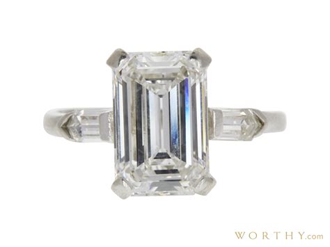 4.29 ct. Emerald Cut Solitaire Ring | Sold For $65,555 | Worthy