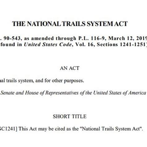 Administration & Management - National Trails System (U.S. National ...