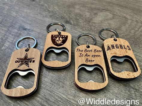 Custom Engraved Bottle Opener Keychain Sports Team Fathers - Etsy