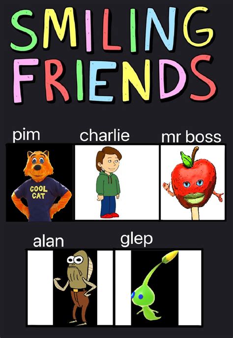 Smiling Friends cast meme by snivy0711 on DeviantArt