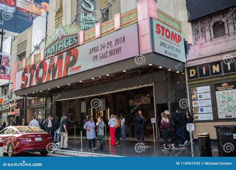 Hollywood Blvd. with Tourists in the Daytime Editorial Stock Image - Image of entertainment ...