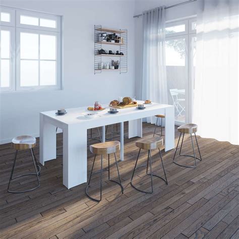 TEMAHOME - Elastic Expandable Console Table in White - E2070A2100X00