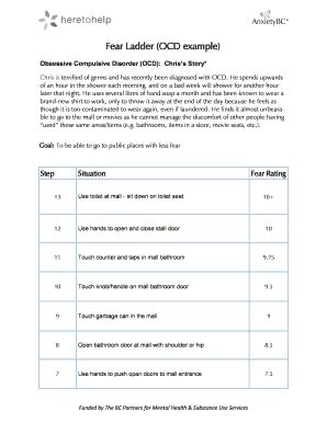 Fear Ladder Examples - Fill and Sign Printable Template Online