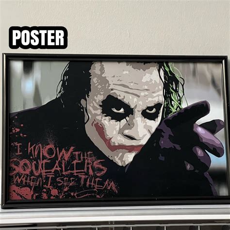 The Joker Heath Ledger Photograph Poster kept in... - Depop