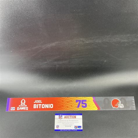 NFL Auction | NFL - Browns Joel Bitonio 2023 Pro Bowl Games Nameplate Special Edition 1 of 3