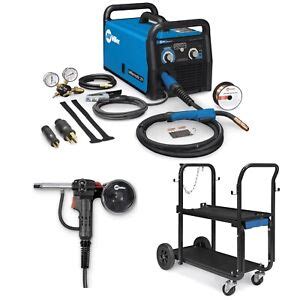 Miller Millermatic 211 MIG Welder, Spoolgun, & Cart (907614, 300371 ...