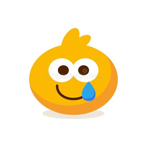 Vector Emoji Cute Smiling Face with Tear Illustration Isolated Stock ...