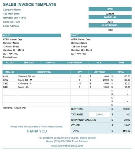 15 Free Google Docs Invoice Templates Smartsheet - Free Word Template