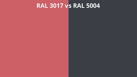 RAL 3017 vs 5004 | RAL colour chart UK