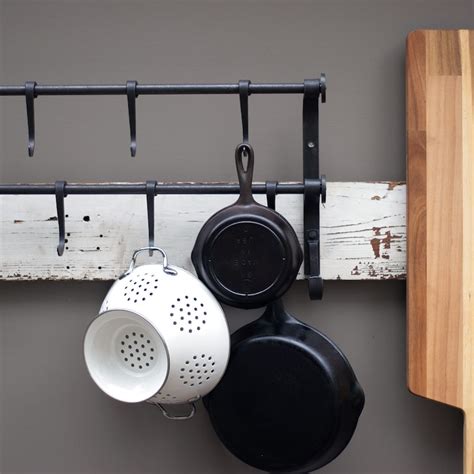 Wall Mount Pot Rack Cast Iron Pot Rack Pot and Pan Rack - Etsy