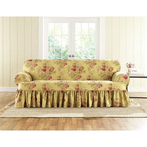 Sure Fit Ballad Bouquet 1 Piece T-Cushion Sofa Slipcover - Walmart.com - Walmart.com