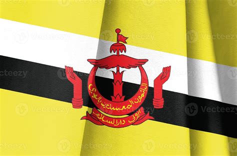 Fabric Flag of Brunei Darussalam 3817716 Stock Photo at Vecteezy