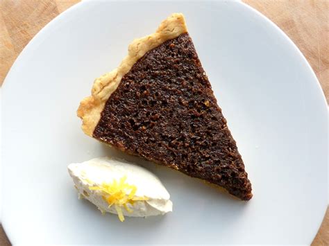 Pies and Fries: Black Treacle Tart with Lemon Cream