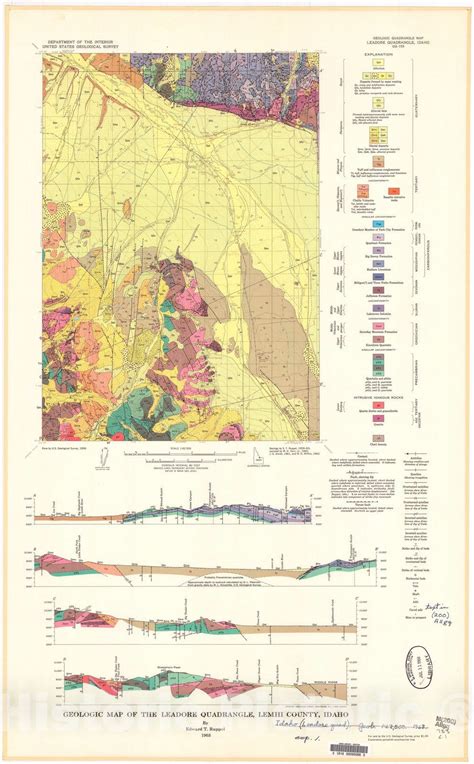 Map : Geologic map of the Leadore quadrangle, Lemhi County, Idaho, 1968 ...