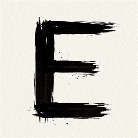 Letter E grunge hand drawn font style | free image by rawpixel.com / Mind Letter Icon, Letter E ...