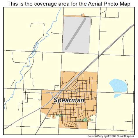 Aerial Photography Map of Spearman, TX Texas