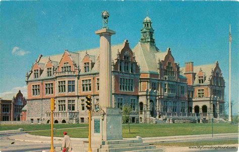 Fairhaven, Massachusetts, High School, vintage postcard, historic photo