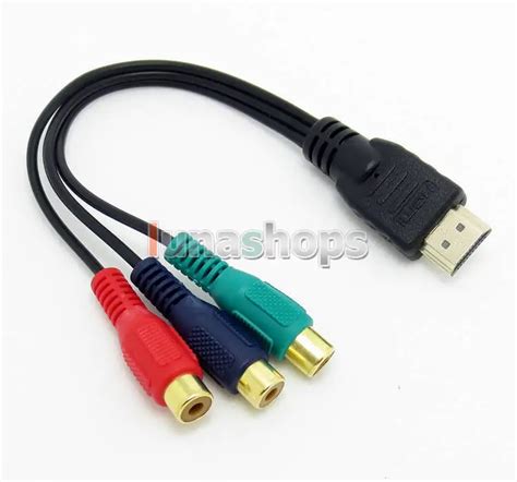 HDMI Male To 3 RGB RCA Female Video Audio AV Adapter Cable For HDTV set top box LN002055-in ...