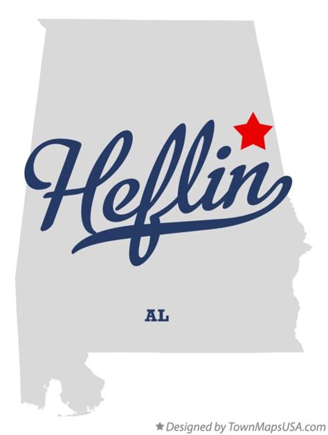 Map of Heflin, AL, Alabama