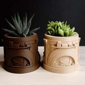 3D Printed Hobbit Hole Fireplace Succulent Planter Inspired by Lord of ...