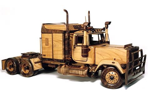 MACK truck with semitrailer, Australian type - Wooden Gifts SOLY