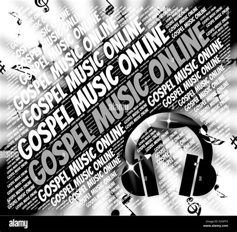 Gospel Music Online Representing Sound Track And Melodies Stock Photo ...