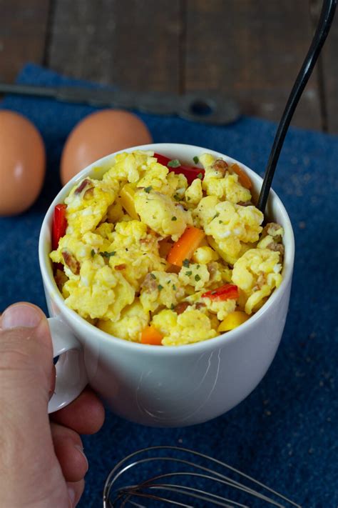 Microwave Scrambled Eggs in a Mug Recipe - The Protein Chef