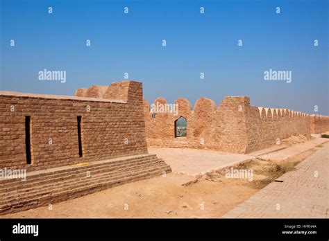 the restoration work at bhatner fort hanumangarh rajasthan india under a clear blue sky Stock ...