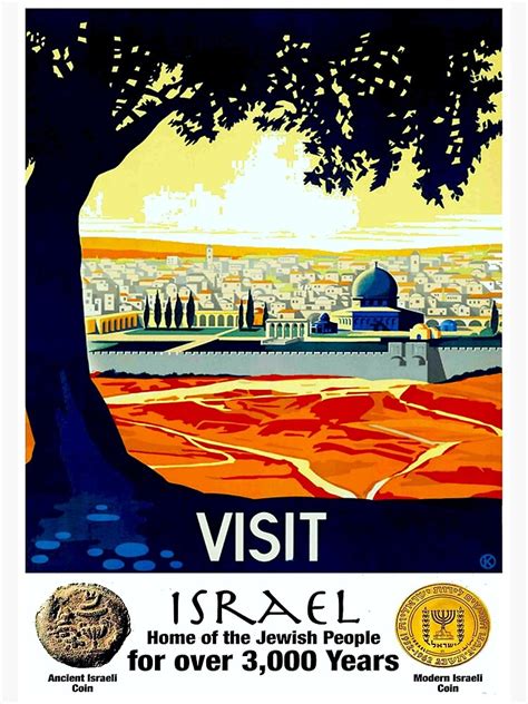 "ISRAEL VINTAGE; Tourism Advertising Print" Poster for Sale by ...