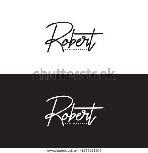 Robert Photography Handwriting Font Logo Stock Vector (Royalty Free) 1558631603