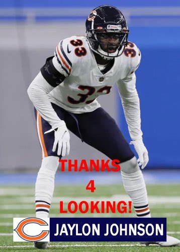 JAYLON JOHNSON 2020 CHICAGO BEARS FOOTBALL CARD