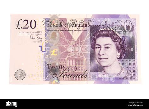 The front of a modern English twenty pound note Stock Photo - Alamy