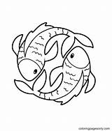 Pisces Coloring Pages Printable For Free Download sketch template