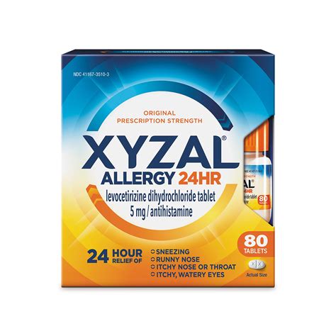 Buy Xyzal y Pills, 24-Hour y , 80-Count, Original Prescription Strength Online at desertcartINDIA