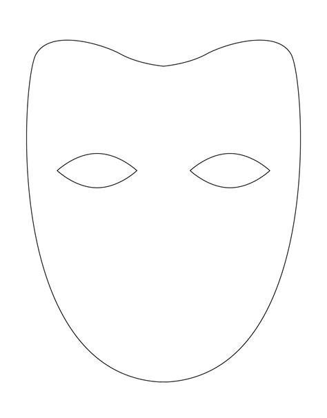 Full Face Mask Template Printable | Mask template printable, Mask ...