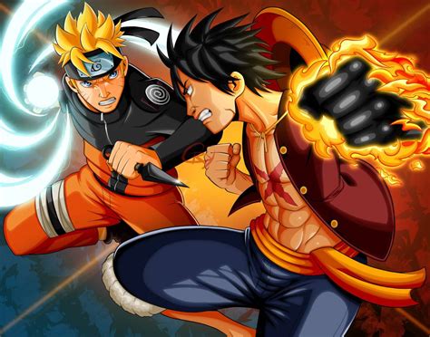 Anime Crossover-Naruto x Luffy by OkamiGaze on DeviantArt