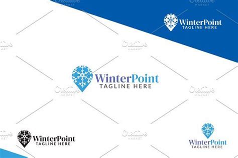 Winter Point Logo by Maraz Logo on @creativemarket | Logo design ...