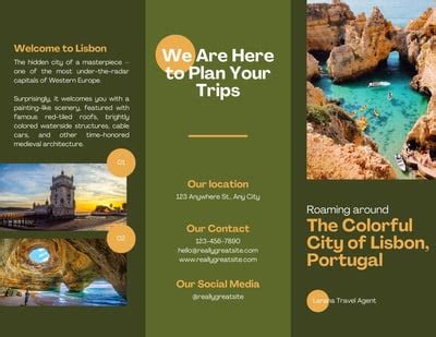 Free, printable, customizable travel brochure templates | Canva