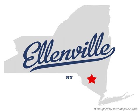 Map of Ellenville, NY, New York