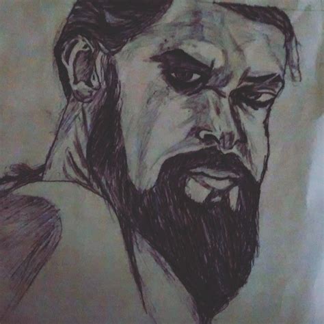 Khal drogo pen sketch | Pen sketch, Portrait tattoo, Sketches