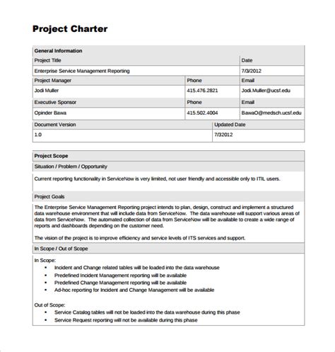 FREE 8 Project Charter Templates In PDF MS Word 25286 | Hot Sex Picture