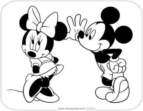 Mickey & Minnie Mouse Coloring Pages (Printable PDF) | Disneyclips.com