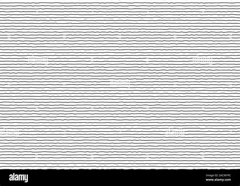 Abstract thin black stripes rough horizontal lines on white background. Vector illustration ...