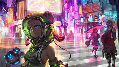 1920x1080 Anime Cyberpunk Scifi City Laptop Full HD 1080P HD 4k Wallpapers, Images, Backgrounds ...