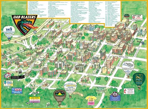 Uab Map Of Campus - Island Maps