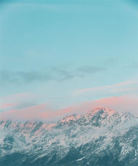 Wallpapers Day | mountains, snow, clouds, landscape, pink | Wallpaper landscape, Wallpapers ...