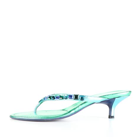 Donald J Pliner Couture Sandals in Metallic with Rhinestone Straps | EBTH