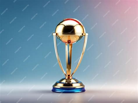 Premium AI Image | 3d world cup trophy cricket world cup poster design isolated on gradient ...